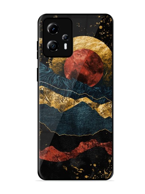 Gold Painting View Glossy Metal Phone Cover for Motorola Moto G13 Zapvi