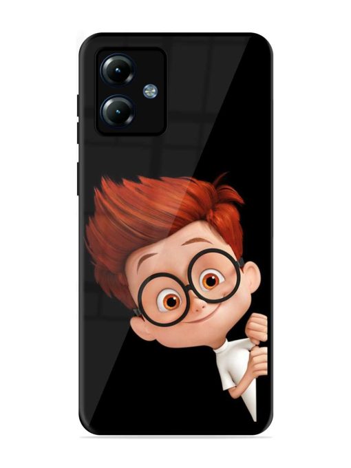 Smart Boy Cartoon Glossy Metal Phone Cover for Motorola Moto G14 Zapvi