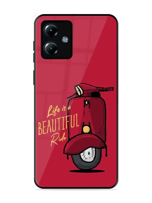 Life Is Beautiful Rides Glossy Metal Phone Cover for Motorola Moto G14 Zapvi