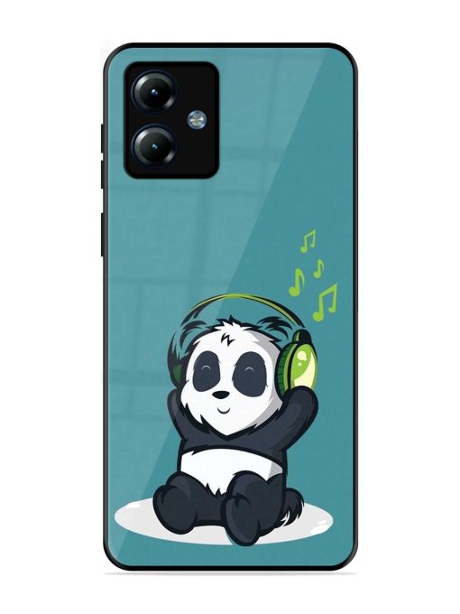 Music Panda Glossy Metal Phone Cover for Motorola Moto G14 Zapvi