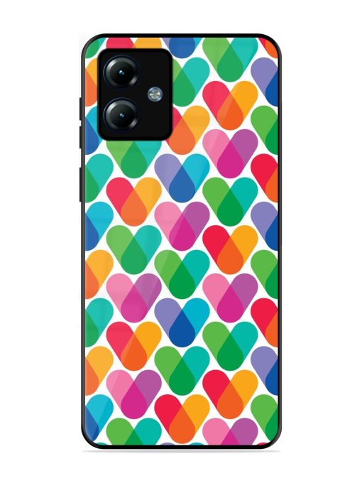 Overlapping Colors Colorful Glossy Metal TPU Phone Cover for Motorola Moto G14 Zapvi