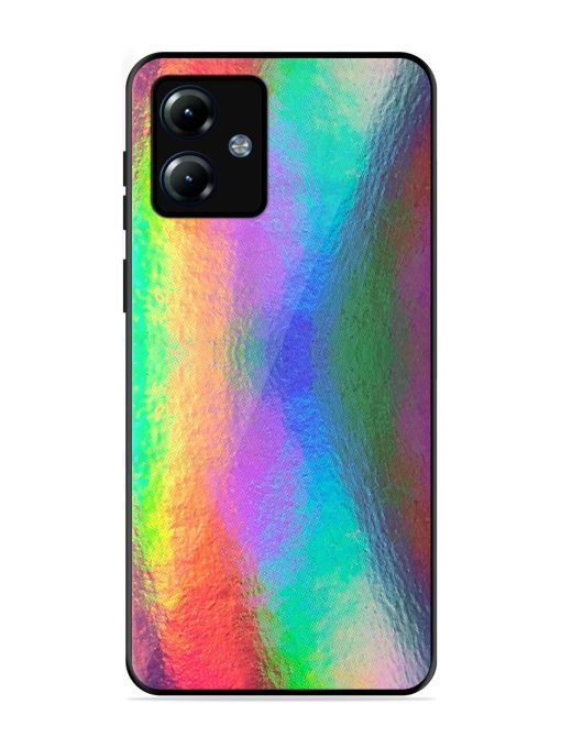 Colorful Holographic Background Glossy Metal TPU Phone Cover for Motorola Moto G14 Zapvi