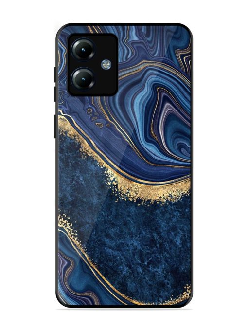 Abstract Background Blue Glossy Metal TPU Phone Cover for Motorola Moto G14 Zapvi