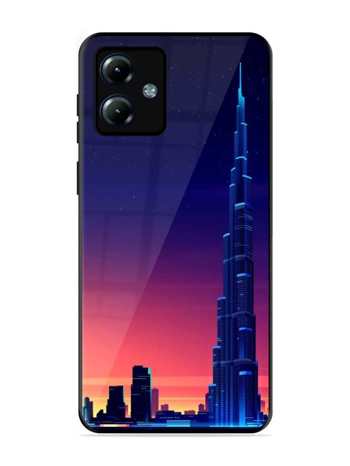 Burj Khalifa Abstract Glossy Metal Phone Cover for Motorola Moto G14 Zapvi