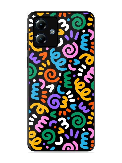 Colorful Seamless Vector Glossy Metal Phone Cover for Motorola Moto G14 Zapvi