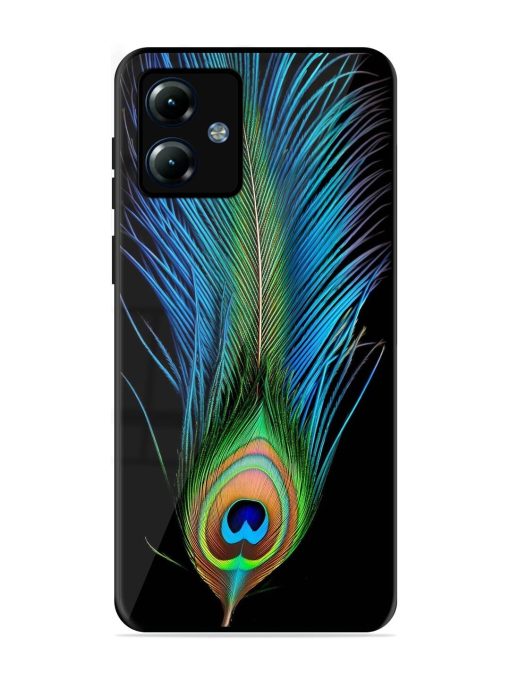 Peacock Feather Glossy Metal TPU Phone Cover for Motorola Moto G14 Zapvi