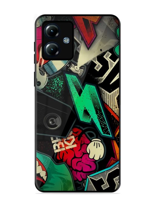 Graffiti Art Glossy Metal Phone Cover for Motorola Moto G14 Zapvi