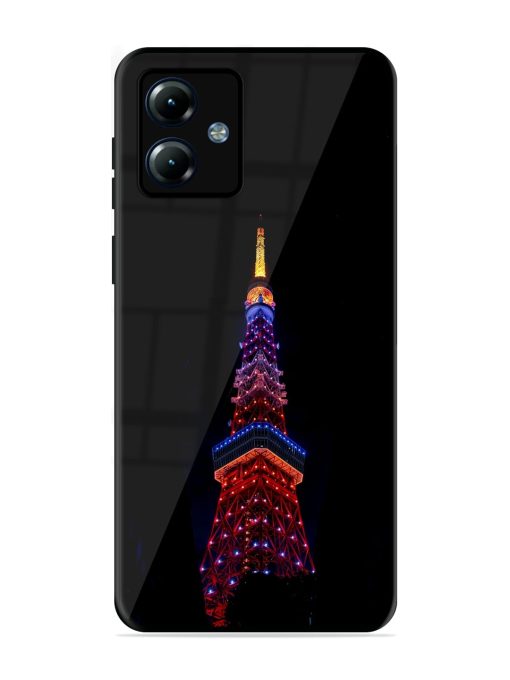 Eiffel Tower Night View Glossy Metal Phone Cover for Motorola Moto G14 Zapvi