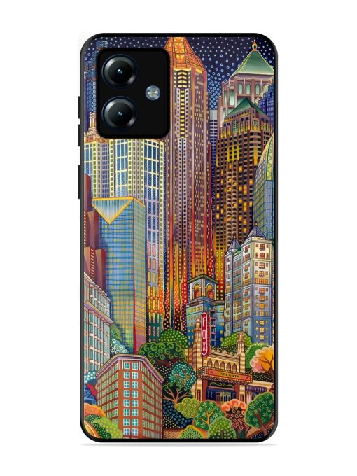 Cityscapes Art Glossy Metal Phone Cover for Motorola Moto G14 Zapvi