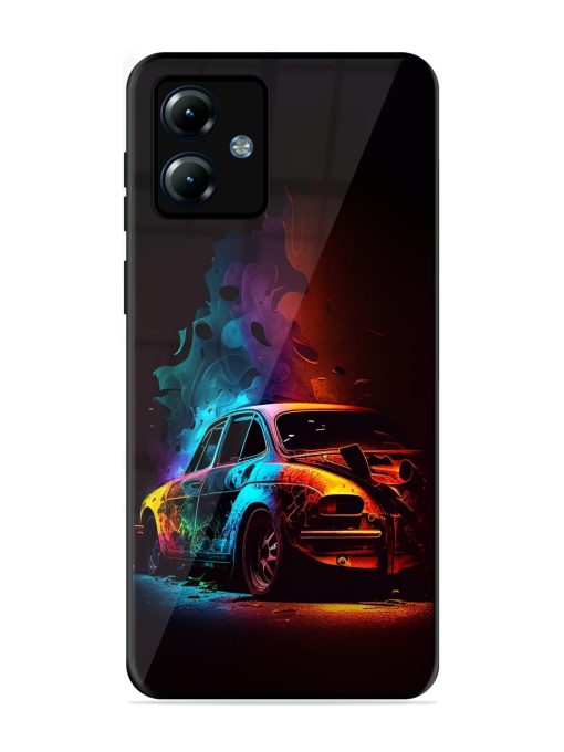 High Classic Car Art Glossy Metal Phone Cover for Motorola Moto G14 Zapvi