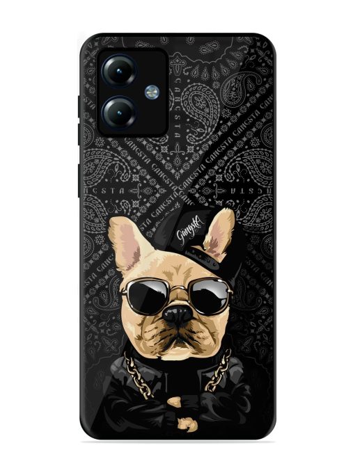 Gangsta Cool Sunmetales Dog Glossy Metal Phone Cover for Motorola Moto G14 Zapvi