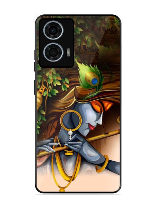 Krishna Glossy Metal Phone Cover for Motorola Moto G24 Power Zapvi