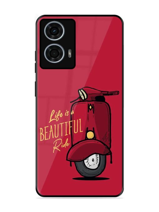 Life Is Beautiful Rides Glossy Metal Phone Cover for Motorola Moto G24 Power Zapvi