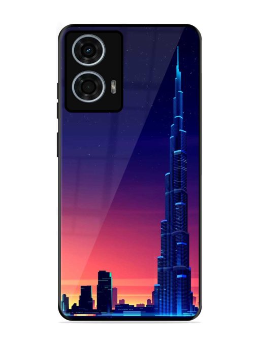 Burj Khalifa Abstract Glossy Metal Phone Cover for Motorola Moto G24 Power