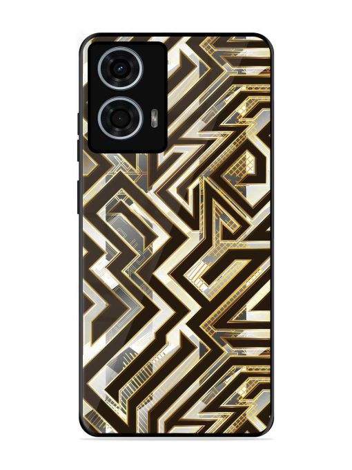 Technology Geometric Seamless Glossy Metal Phone Cover for Motorola Moto G24 Power