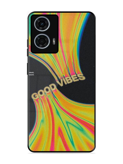 Good Vibes Glossy Metal Phone Cover for Motorola Moto G24 Power