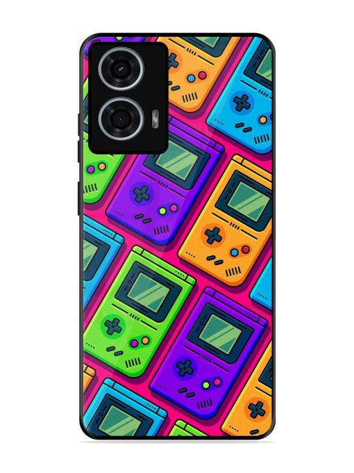 Game Seamless Pattern Glossy Metal Phone Cover for Motorola Moto G24 Power