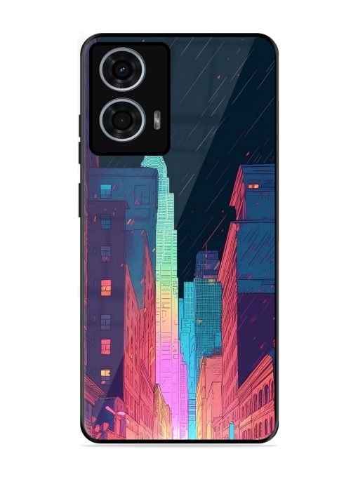 Minimal City Art Glossy Metal Phone Cover for Motorola Moto G24 Power