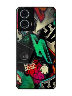 Graffiti Art Glossy Metal Phone Cover for Motorola Moto G24 Power