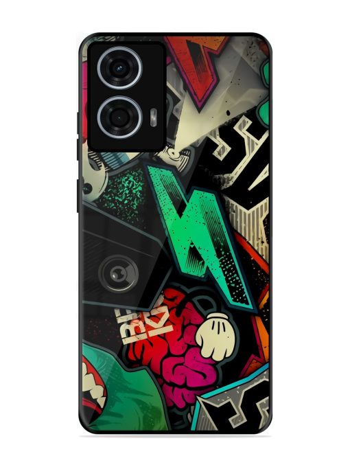 Graffiti Art Glossy Metal Phone Cover for Motorola Moto G24 Power