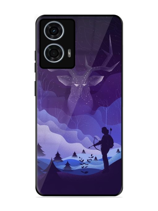 Deer Forest River Glossy Metal Phone Cover for Motorola Moto G24 Power