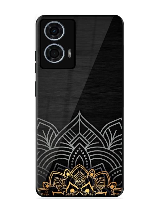 Decorative Golden Pattern Glossy Metal Phone Cover for Motorola Moto G24 Power