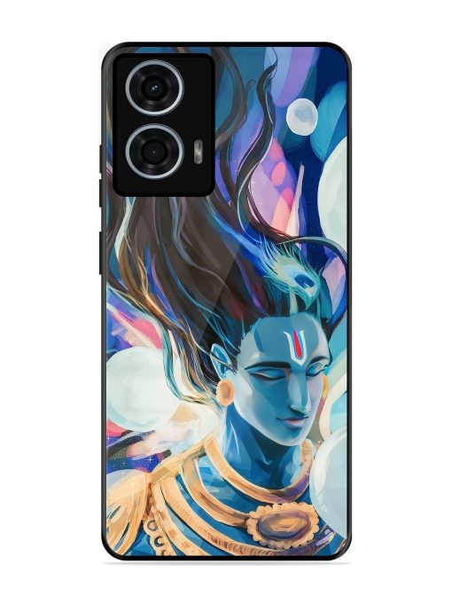 Bhagwan Sri Krishna Glossy Metal Phone Cover for Motorola Moto G24 Power Zapvi