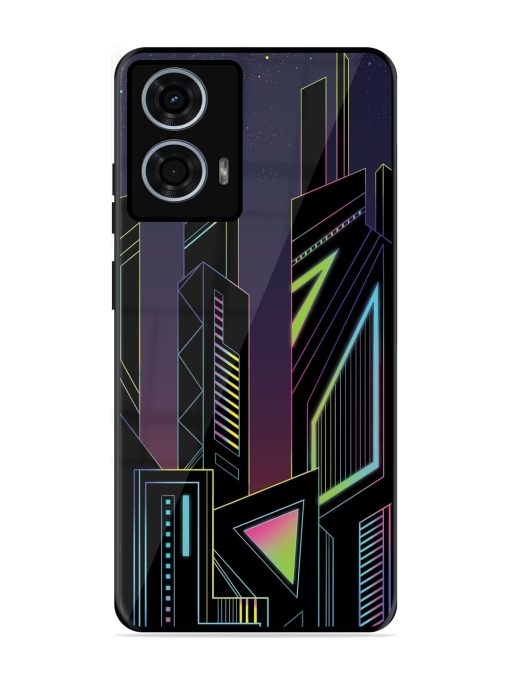 Neon Dreamscape Glossy Metal Phone Cover for Motorola Moto G24 Power