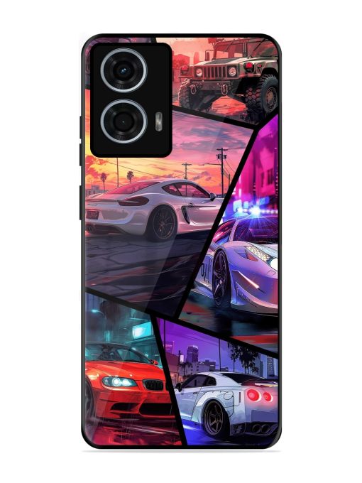 Ride In Pixels Glossy Metal Phone Cover for Motorola Moto G24 Power