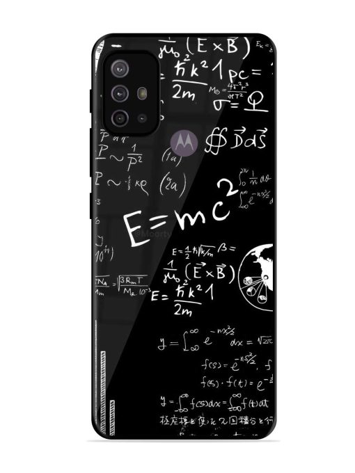 E=Mc2 Mass?Energy Equivalence Glossy Metal Phone Cover for Motorola Moto G30