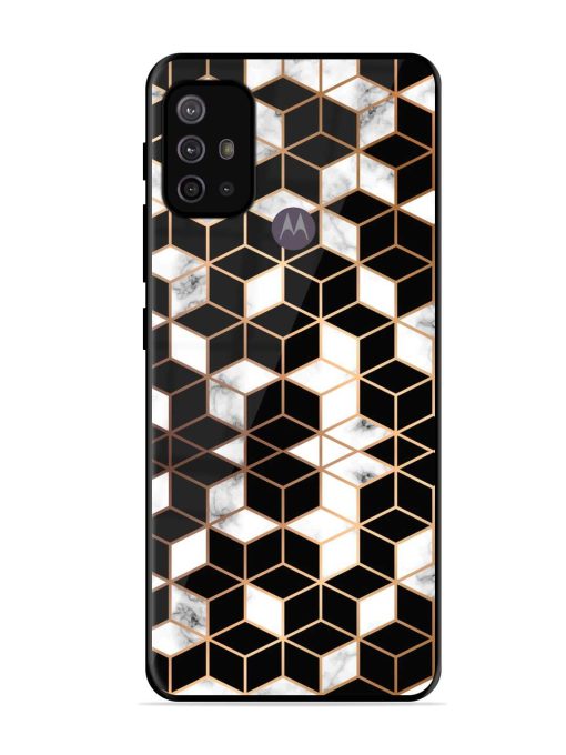 Vector Marble Texture Glossy Metal Phone Cover for Motorola Moto G30 Zapvi