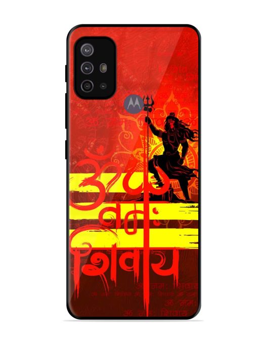 Illustration Lord Shiva Glossy Metal TPU Phone Cover for Motorola Moto G30