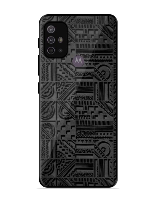 Seamless Pattern Glossy Metal Phone Cover for Motorola Moto G30 Zapvi