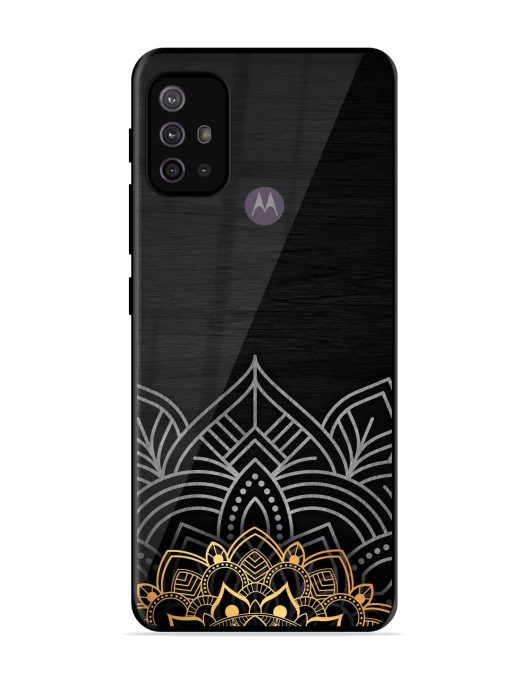 Decorative Golden Pattern Glossy Metal Phone Cover for Motorola Moto G30