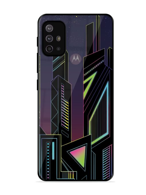 Neon Dreamscape Glossy Metal Phone Cover for Motorola Moto G30 Zapvi