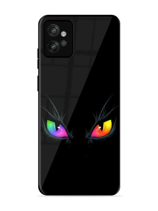 Cat Eyes Glossy Metal Phone Cover for Motorola Moto G32