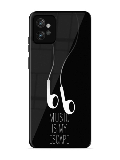 Music Is My Escape Glossy Metal Phone Cover for Motorola Moto G32