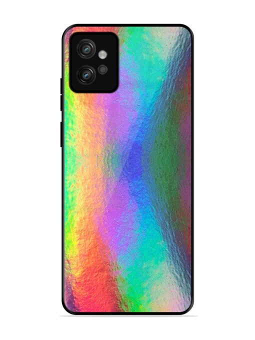 Colorful Holographic Background Glossy Metal TPU Phone Cover for Motorola Moto G32 Zapvi