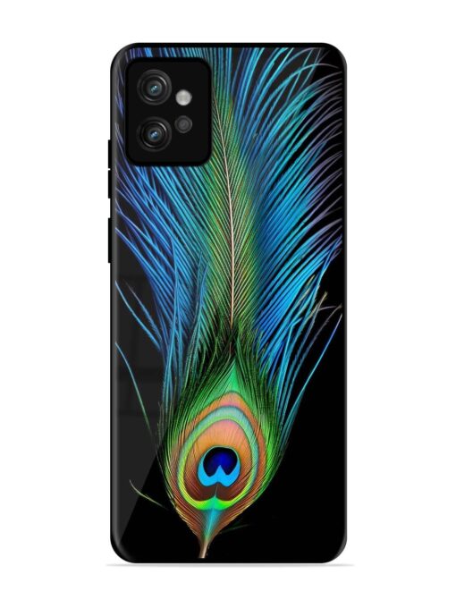 Peacock Feather Glossy Metal TPU Phone Cover for Motorola Moto G32