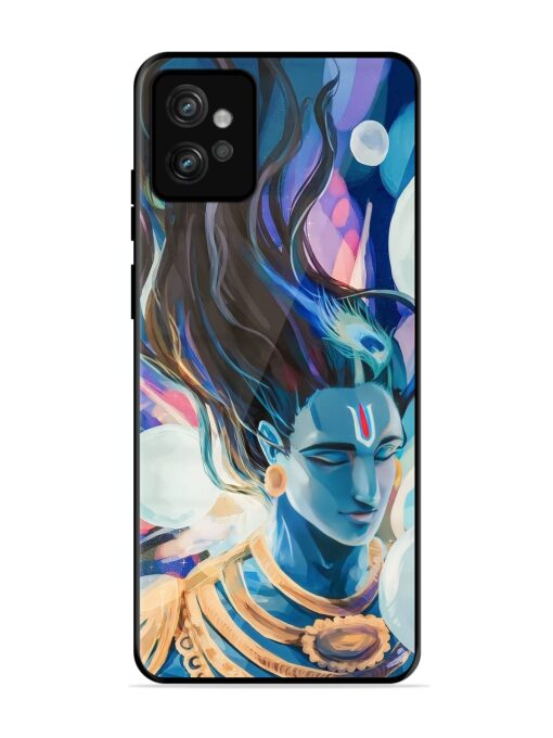 Bhagwan Sri Krishna Glossy Metal Phone Cover for Motorola Moto G32