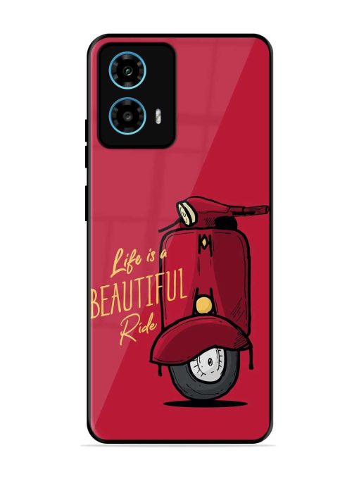 Life Is Beautiful Rides Glossy Metal Phone Cover for Motorola Moto G34 (5G) Zapvi