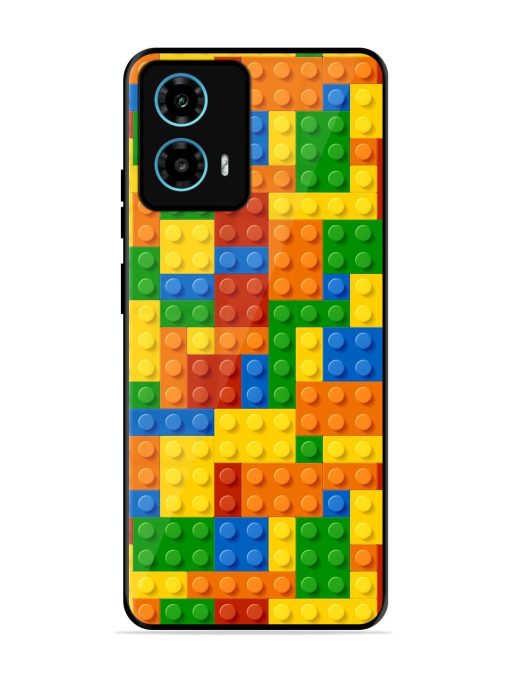 Building Blocks Glossy Metal TPU Phone Cover for Motorola Moto G34 (5G) Zapvi