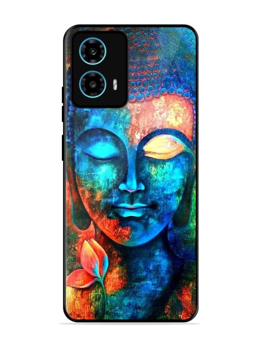 Buddha Painting Glossy Metal Phone Cover for Motorola Moto G34 (5G) Zapvi