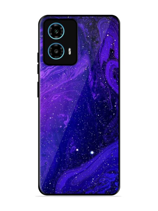 Galaxy Acrylic Abstract Art Glossy Metal Phone Cover for Motorola Moto G34 (5G) Zapvi