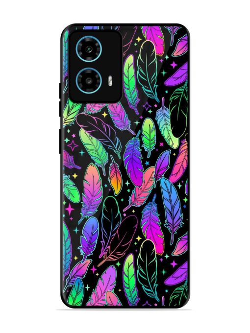 Bright Multi Colored Seamless Glossy Metal Phone Cover for Motorola Moto G34 (5G)