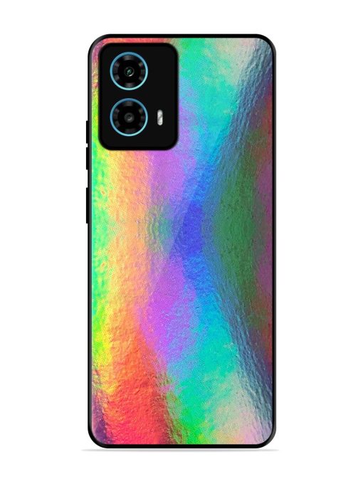 Colorful Holographic Background Glossy Metal TPU Phone Cover for Motorola Moto G34 (5G) Zapvi