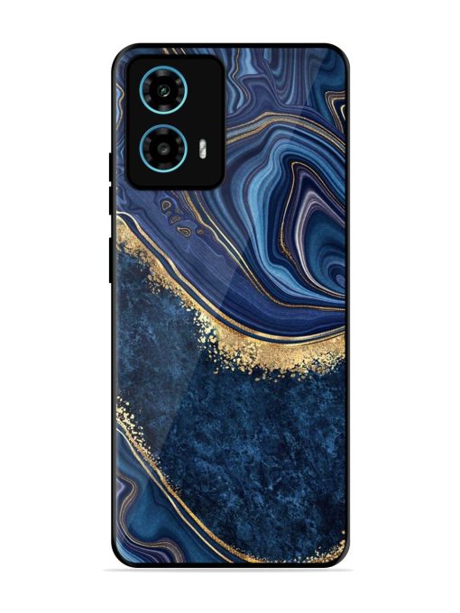 Abstract Background Blue Glossy Metal TPU Phone Cover for Motorola Moto G34 (5G) Zapvi