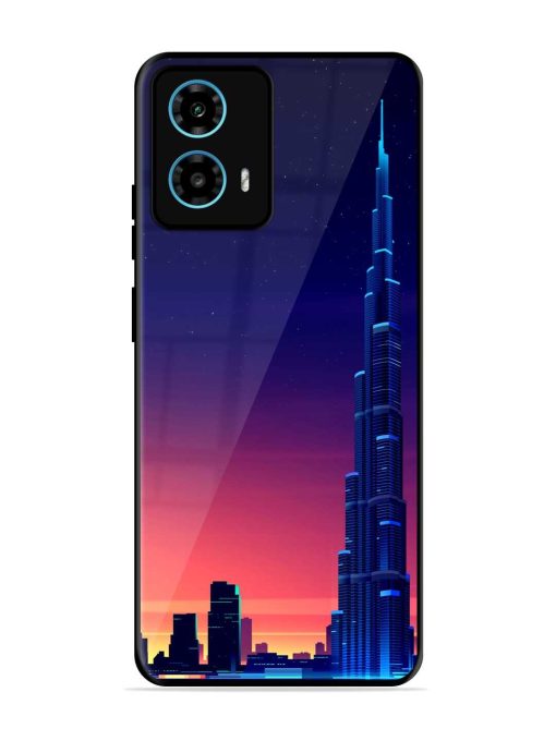 Burj Khalifa Abstract Glossy Metal Phone Cover for Motorola Moto G34 (5G) Zapvi