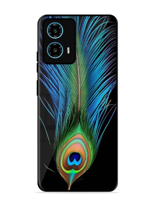 Peacock Feather Glossy Metal TPU Phone Cover for Motorola Moto G34 (5G) Zapvi