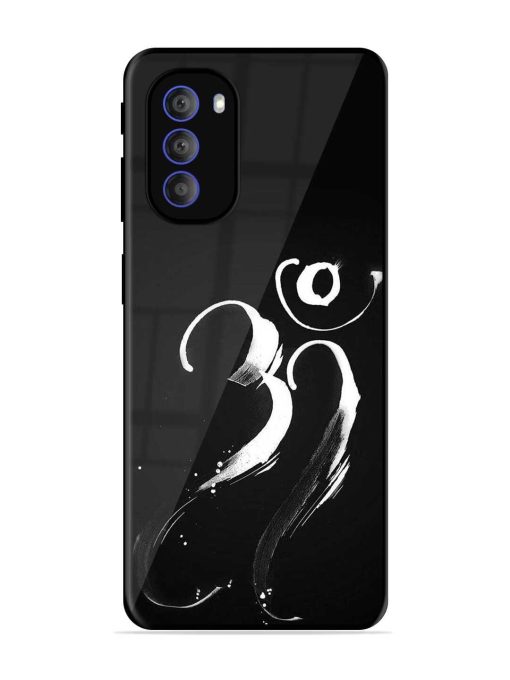 Om Logo Glossy Metal Phone Cover for Motorola Moto G51 (5G) Zapvi